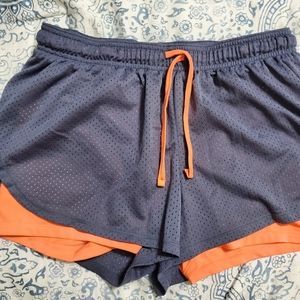 Grey and orange champion work out shorts